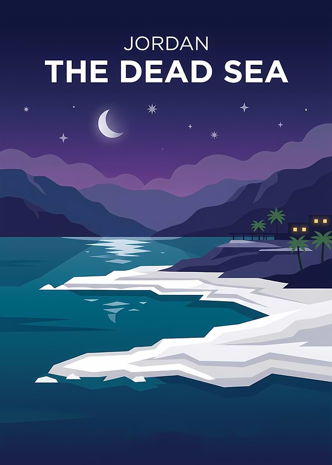 Jordan The Dead Sea Travel Poster