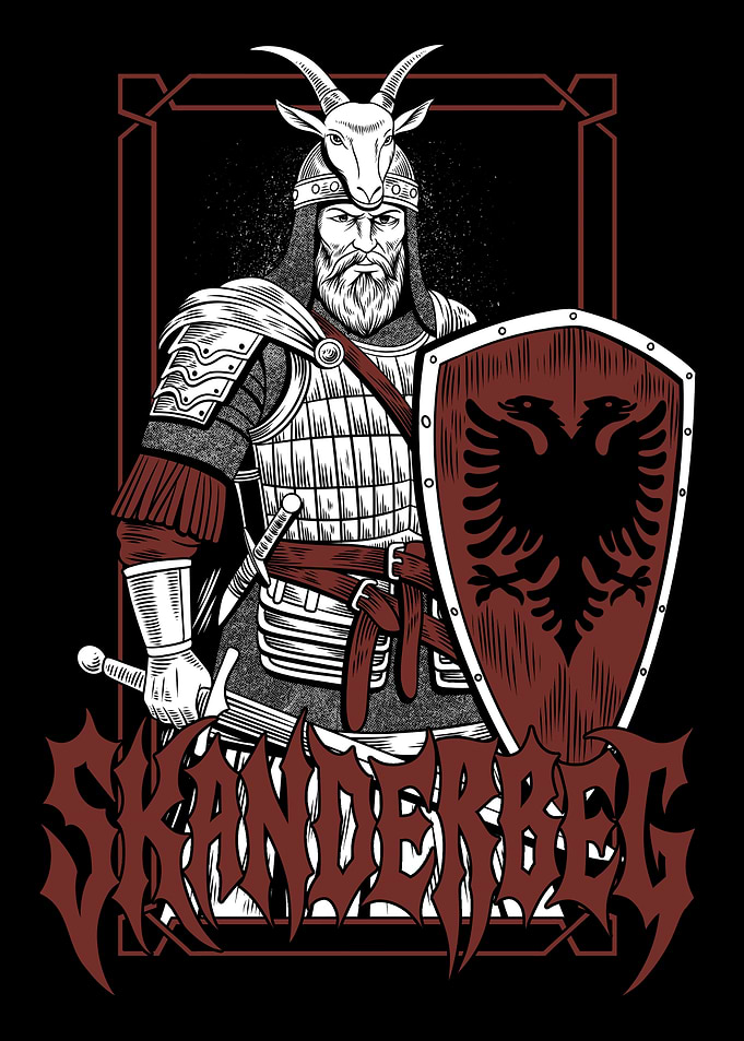 Skanderbeg Warrior Illustration