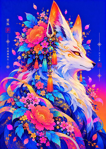 Neon White Fox
