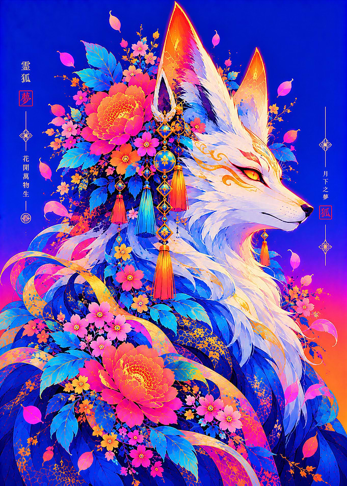 Neon White Fox