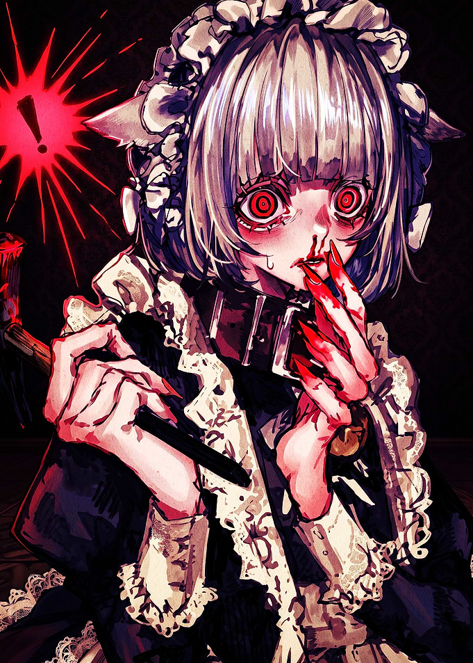 Creepy Anime Maid with Hammer