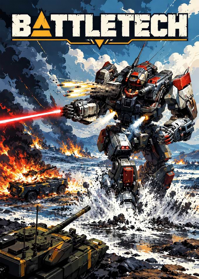 BattleTech Mech Combat Scene
