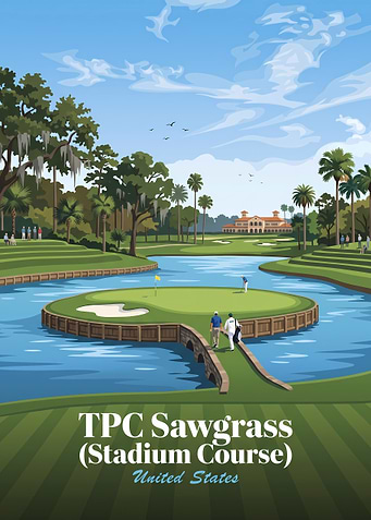 TPC Sawgrass Stadium Course Golf Poster