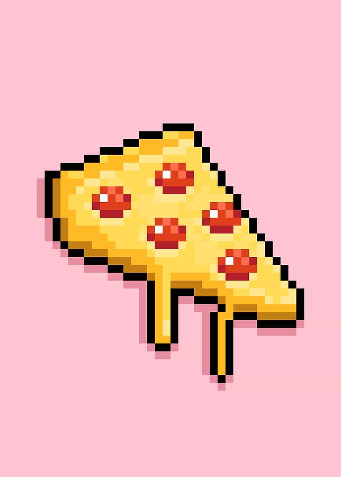 Pixel Art Pepperoni Pizza