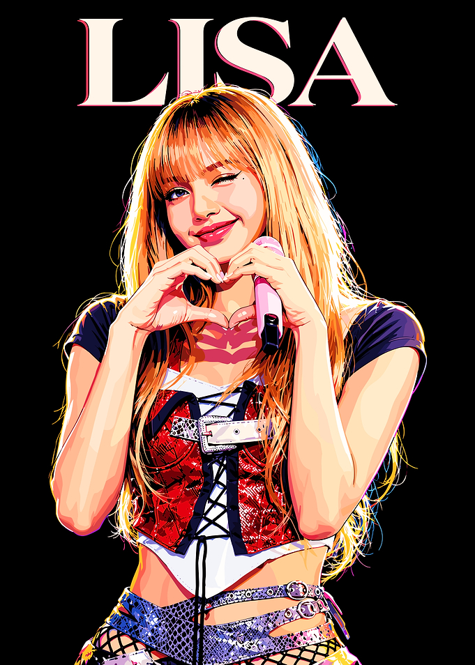Lisa Blackpink Pop Art Portrait