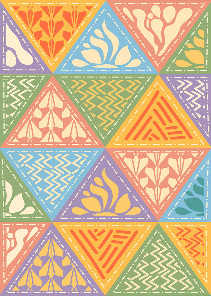 Geometric Triangle Pattern Mosaic