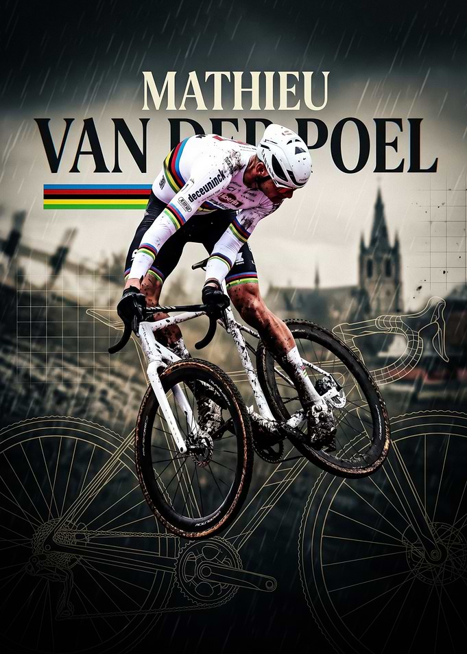 Mathieu van der Poel Cycling Poster