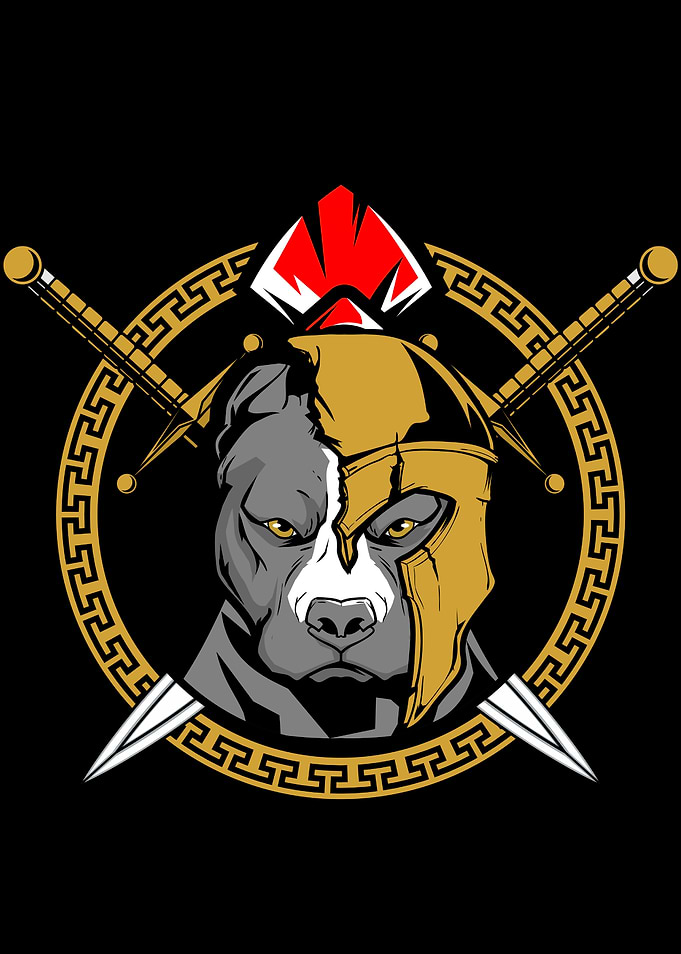Spartan Pitbull Warrior Emblem