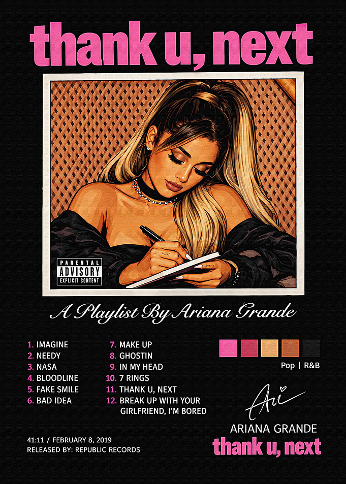Ariana Grande Thank U, Next Poster