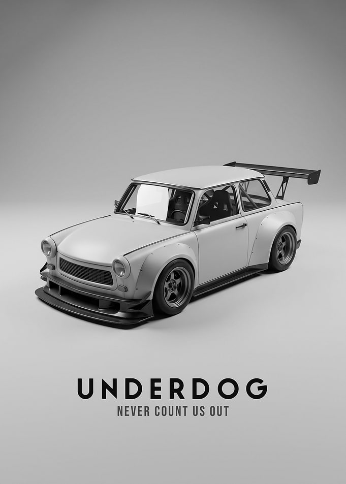 Modified Trabant Underdog Poster