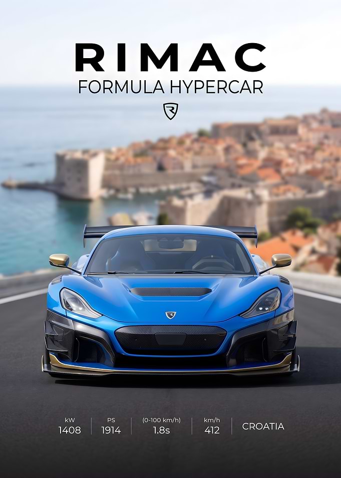 Rimac Nevera Formula Hypercar Poster