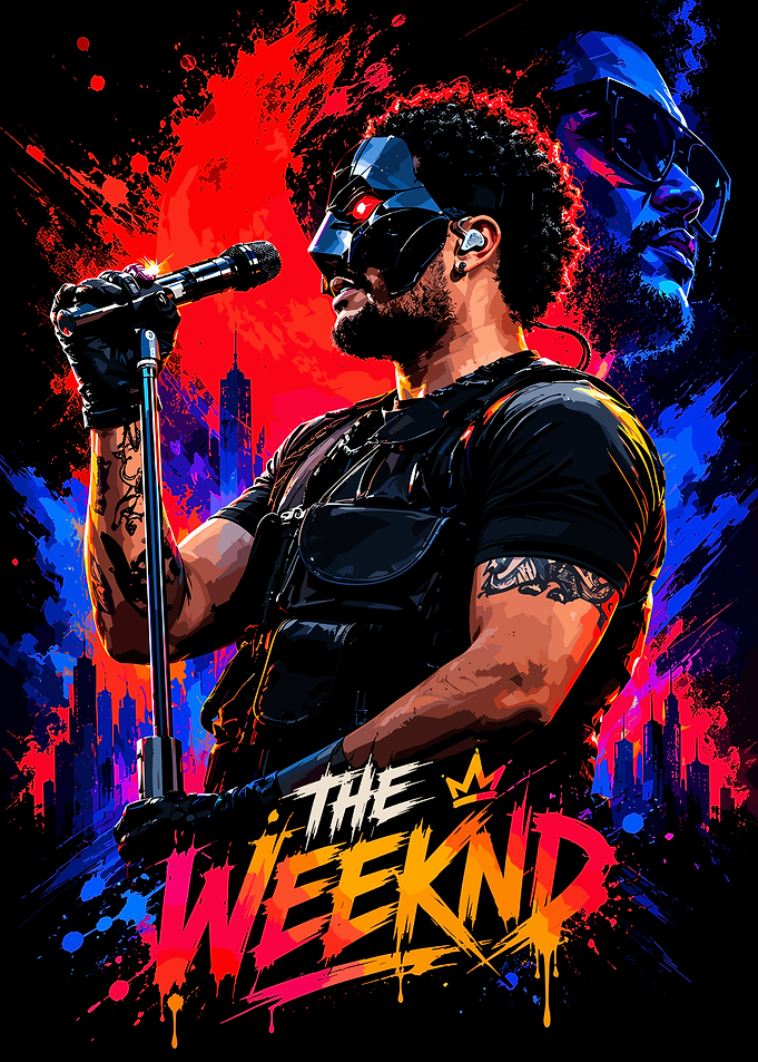 The Weeknd Vibrant Concert Poster