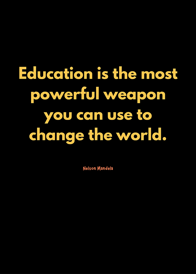 Nelson Mandela Inspirational Quote Poster