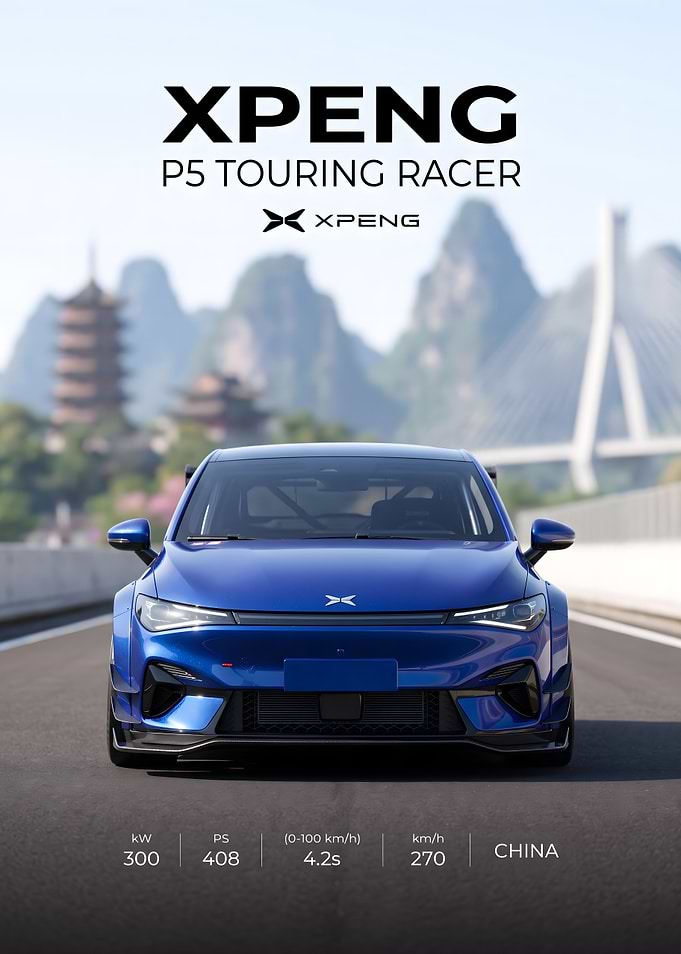 XPENG P5 Touring Racer Promotional Poster