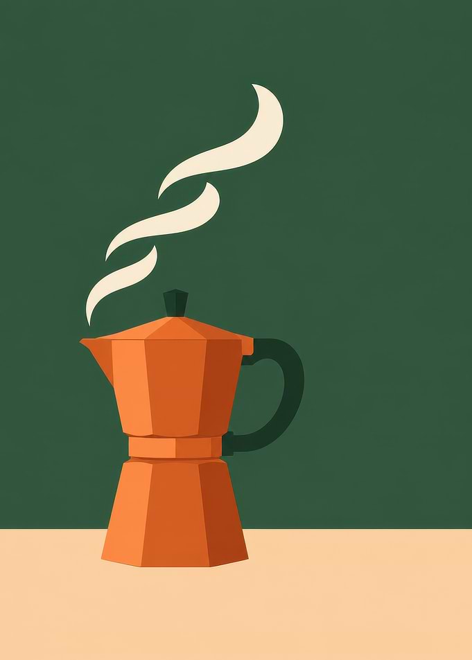 Minimalist Moka Pot Illustration