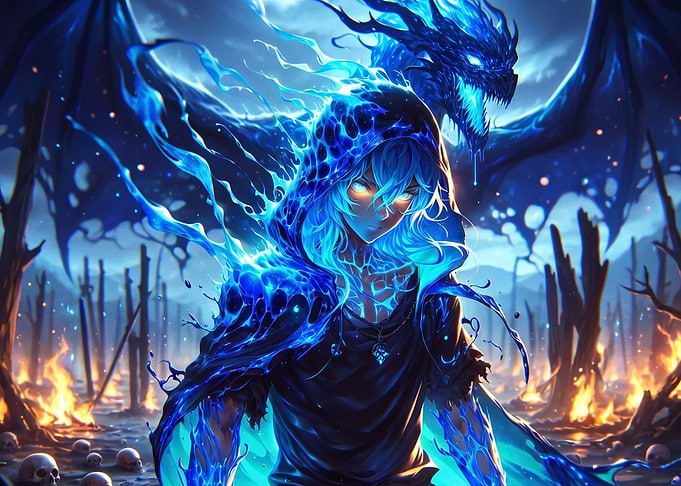 Blue Flame Dragon Summoner