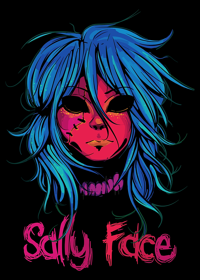 Sally Face Neon Portrait