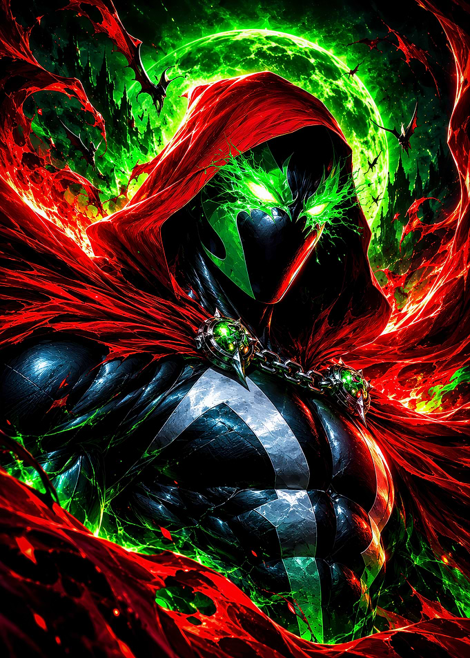 Spawn Comic Book Character Portrait