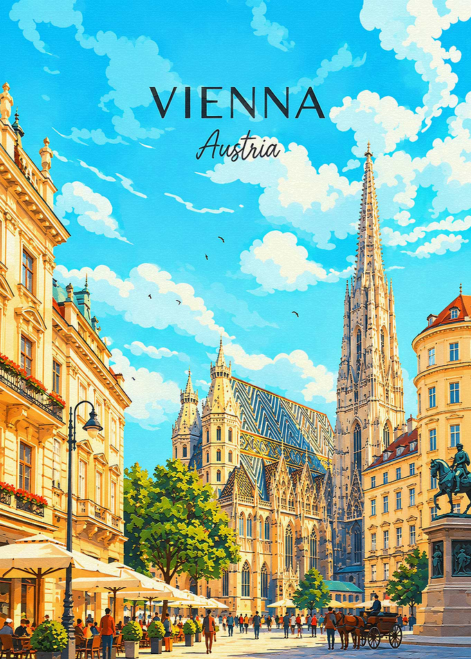 Vienna Austria Travel Poster