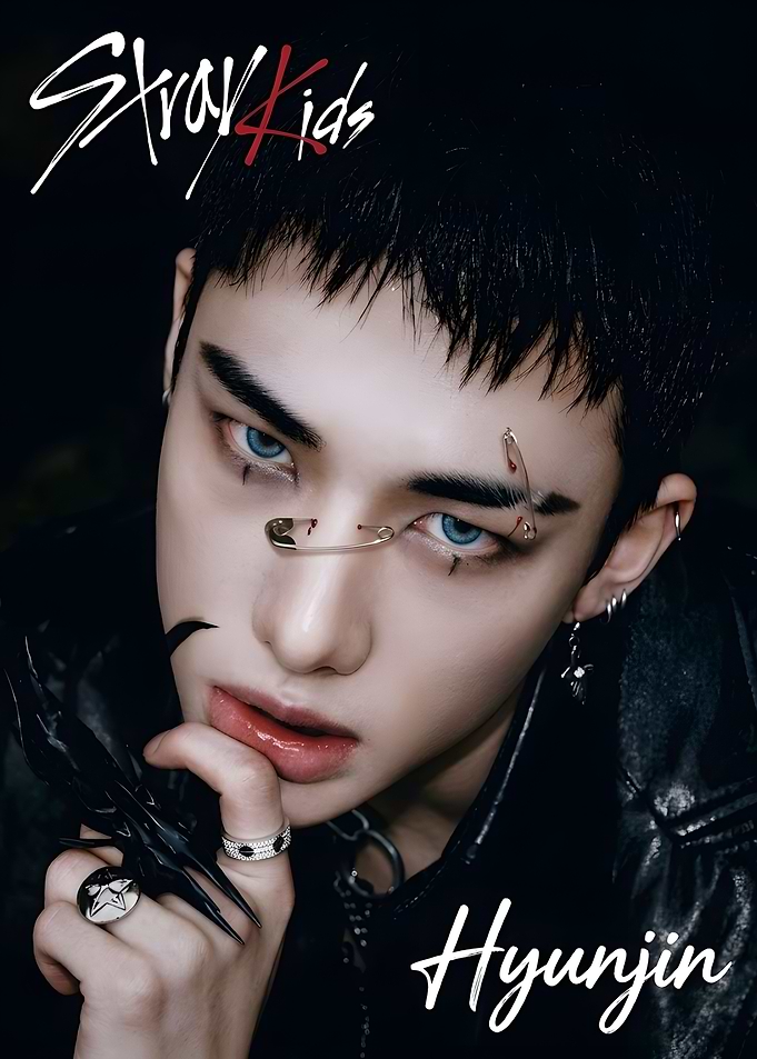 Stray Kids Hyunjin Portrait art
