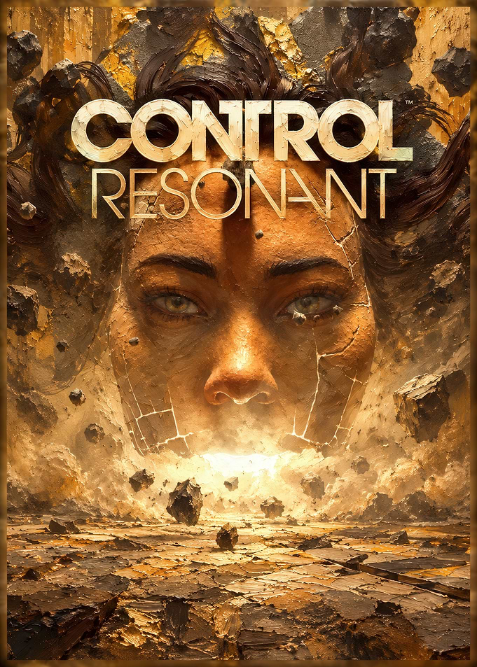 Control Resonant Surreal Face Poster