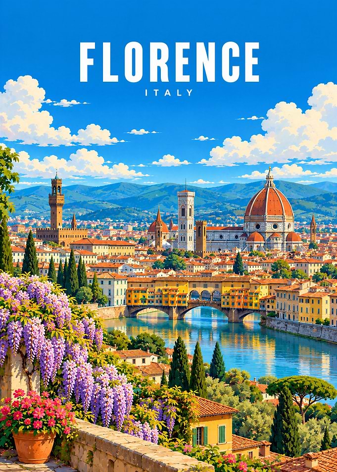 Florence Italy Travel Poster