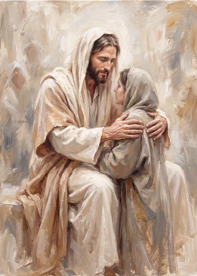 Jesus Comforting a Woman