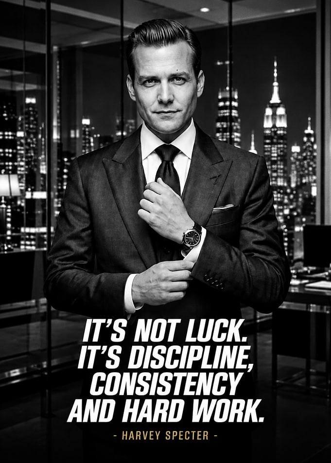 Harvey Specter Inspirational Quote Poster