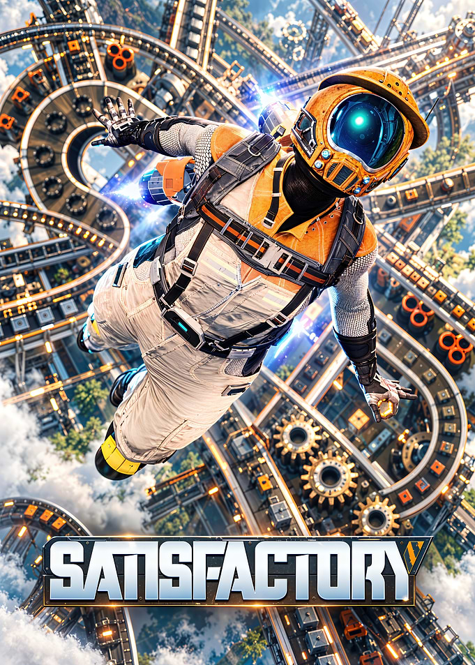 Satisfactory Game Key Art