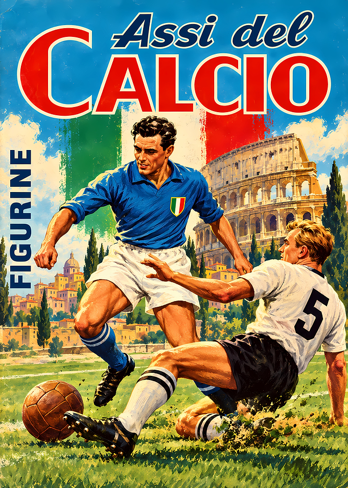 Vintage Italian Soccer Poster