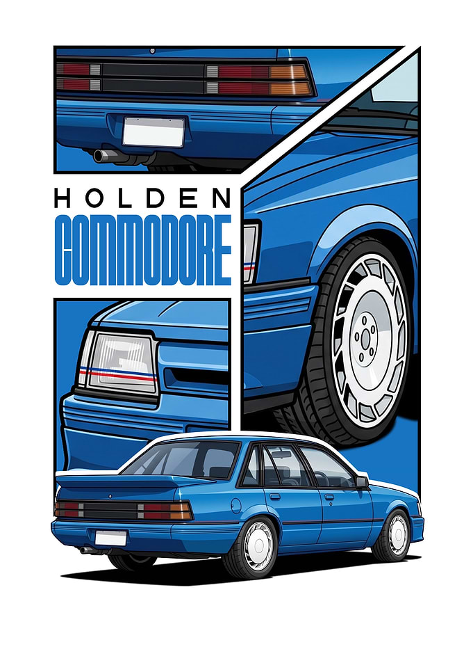 Blue Holden Commodore VK