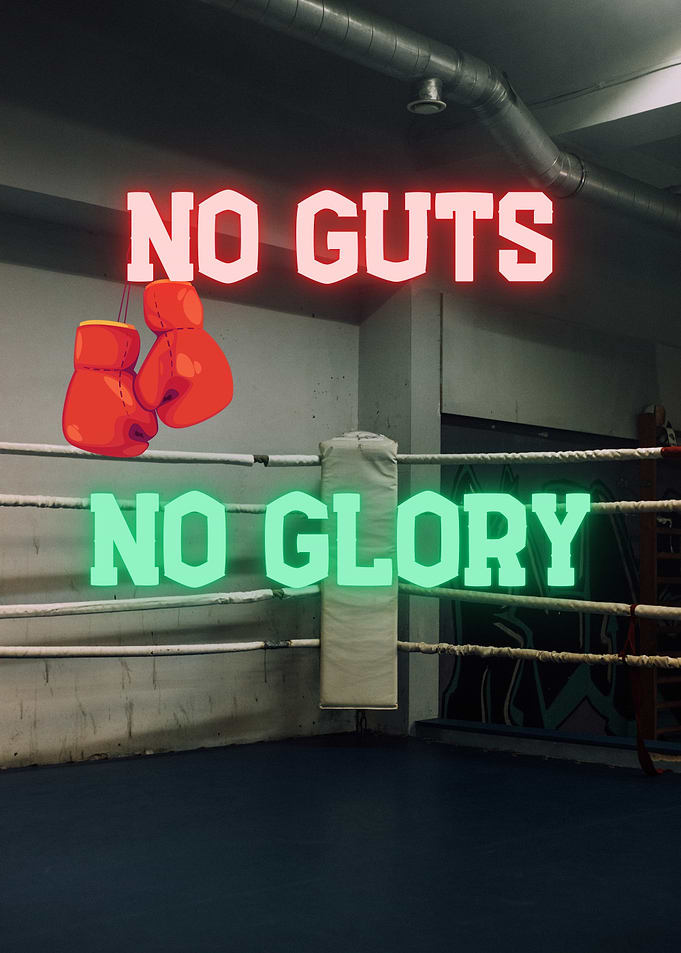 No Guts No Glory Boxing Poster