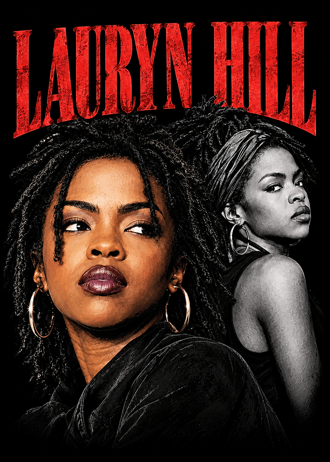Lauryn Hill Portrait Graphic T-Shirt Design