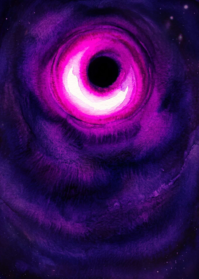 Abstract Glowing Purple Cosmic Eye