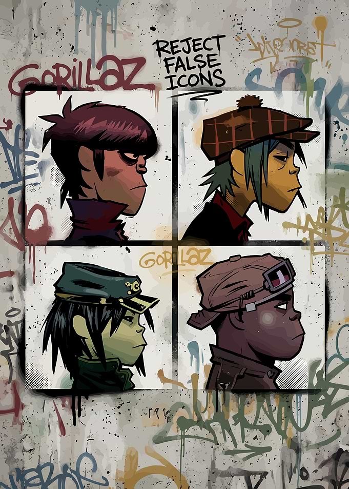 Gorillaz Reject False Icons Poster