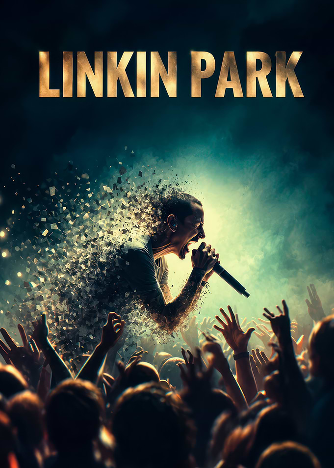 Linkin Park Chester Bennington Concert Poster