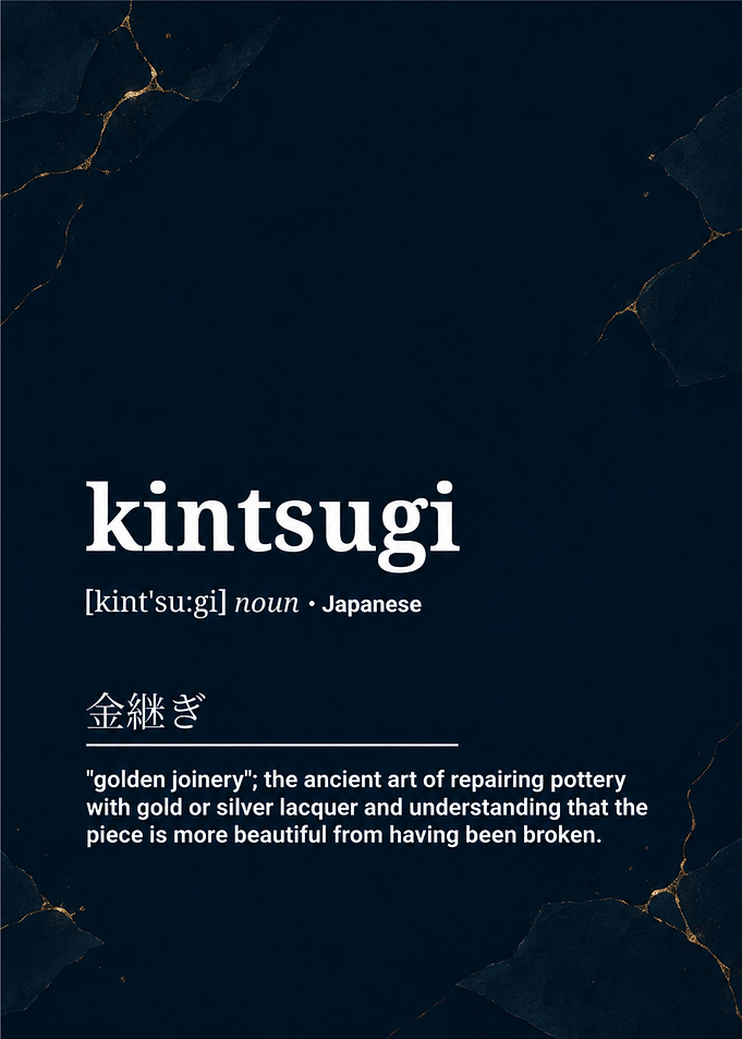 Kintsugi Definition Art Print