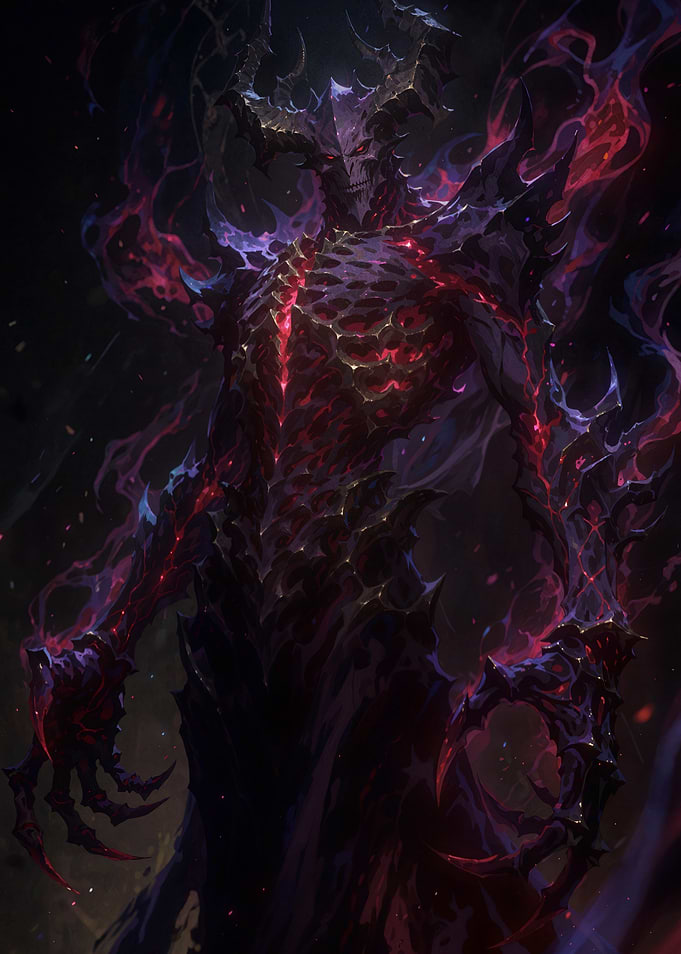 Dark Demonic Entity with Horns