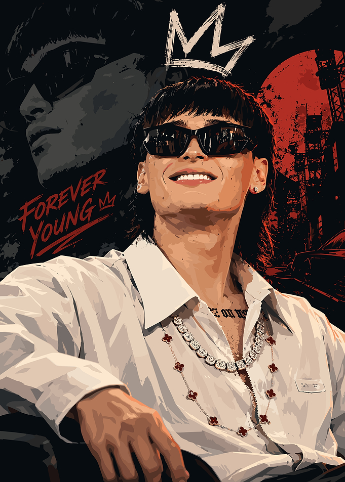 Peso Pluma Forever Young Portrait