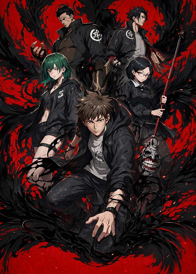 Anime Group Action Poster