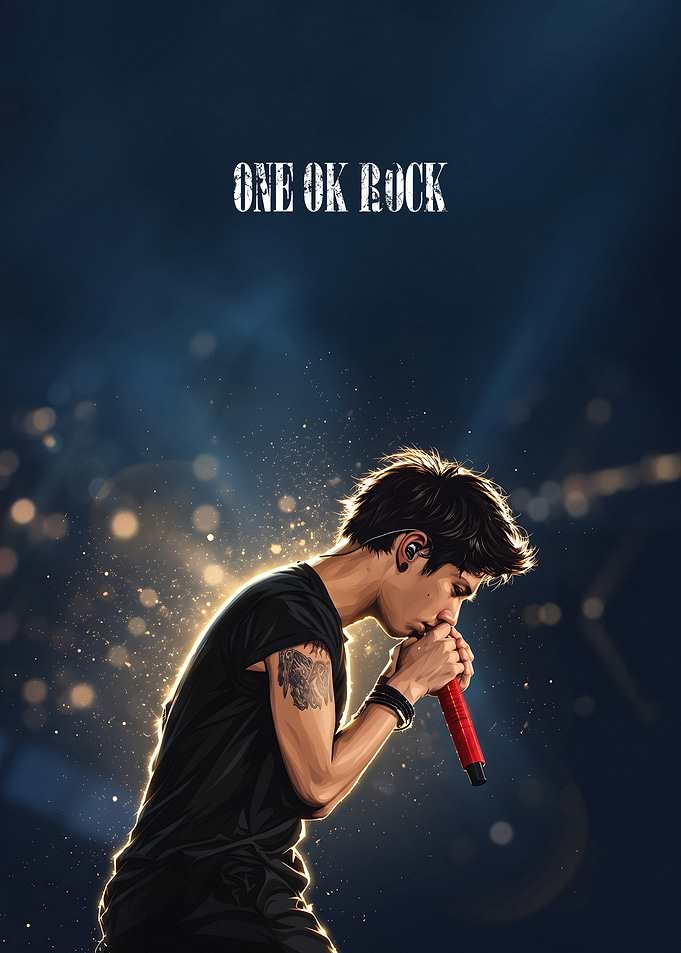One Ok Rock Taka Concert Illustration