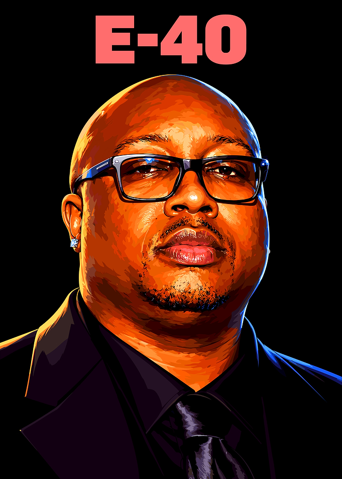 E-40 Portrait Digital Art