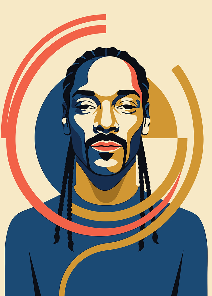 Snoop Dogg Stylized Pop Art Portrait