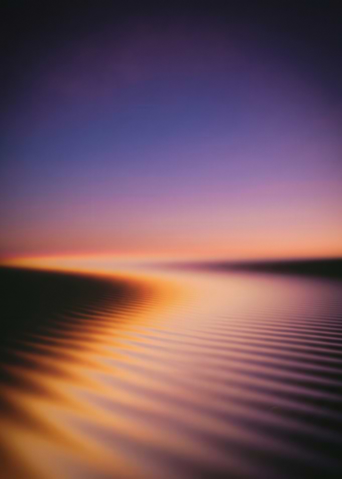 Abstract Sunset Over Rippled Water