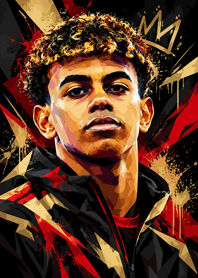 Lamine Yamal Barca Young King Football Poster
