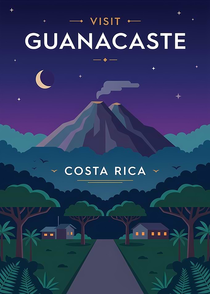 Visit Guanacaste Costa Rica Travel Poster