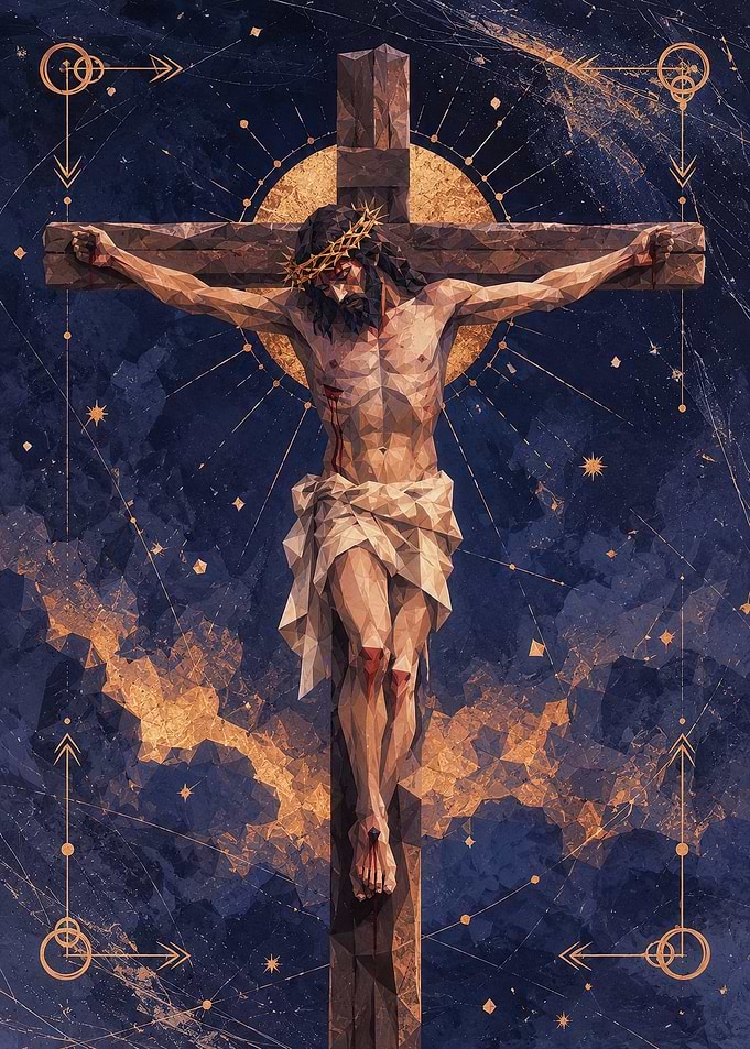 Low Poly Crucifixion of Jesus Christ