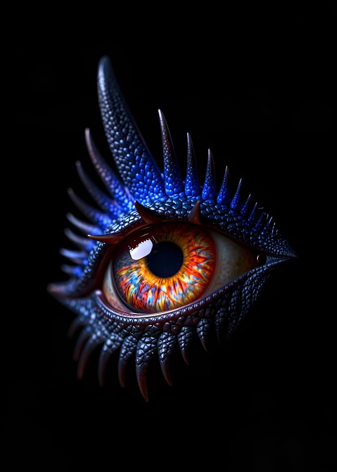 Intricate Dragon Eye Fantasy Art