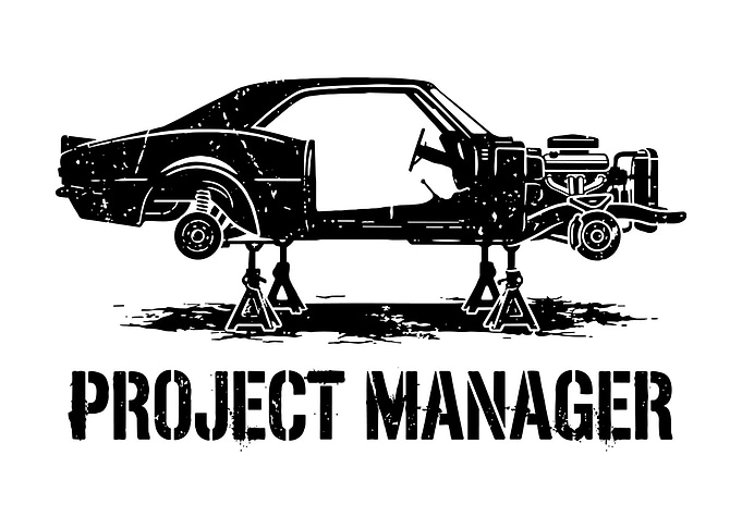 Project Manager Car Restoration Graphic