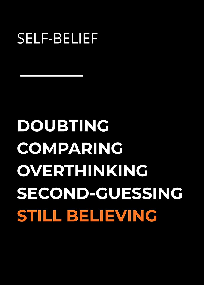 Self-Belief Inspirational Text Poster